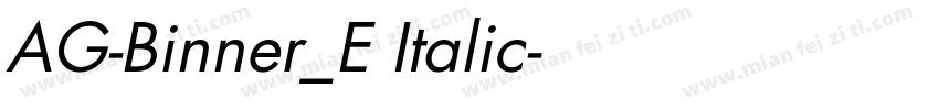 AG-Binner_E Italic字体转换